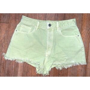 PacSun Eco Lime High Waisted Denim Festival Shorts  ~ sz 26